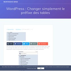 WordPress : Changer simplement le préfixe des tables