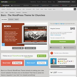 Born - The WordPress Theme for Churches