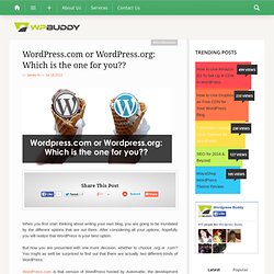 Wordpress.com or Wordpress.org: Which is the one for you??