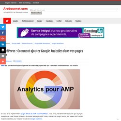 WordPress : Comment ajouter Google Analytics dans vos pages AMP