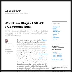 Wordpress Plugin: LDB WP e-Commerce iDEAL - Luc De Brouwer