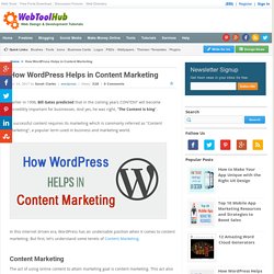 How WordPress Helps in Content Marketing