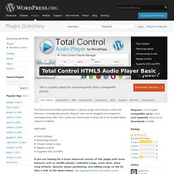 Total Control HTML5 Audio Player Basic
