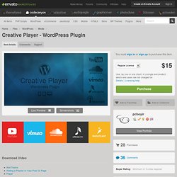Creative Player - WordPress Plugin