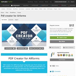 WordPress - Pdf creator for Arforms