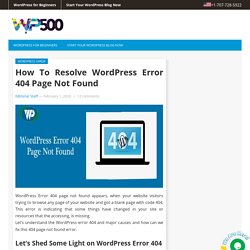 Speak to the WordPress Expert Team to Fix WordPress Error 404