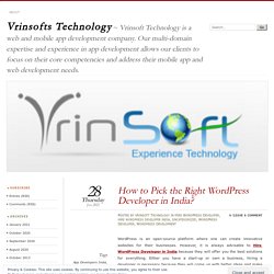 How to Pick the Right WordPress Developer in India?