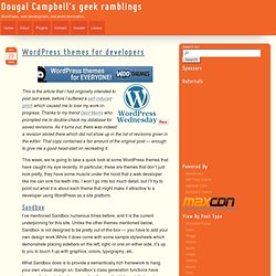 WordPress themes for developers