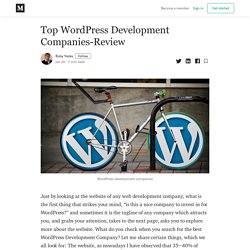 Top WordPress Development Companies-Review - Ruby Yadav - Medium