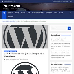 Best WordPress Development Companies in Ahmedabad - Yourtrc.com
