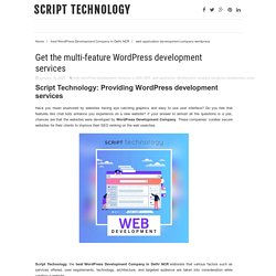 Get the multi-feature WordPress development services