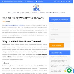 Top 10 Blank WordPress Themes - Digital Marketing Course in Dwarka