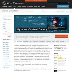 Galerie de contenu dynamique «WordPress Plugins