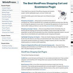 The Best WordPress Shopping Cart and Ecommerce Plugin