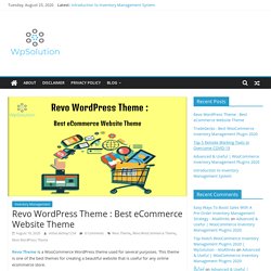 Revo WooCommerce Theme Installation