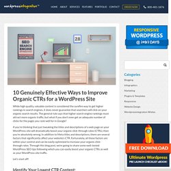 WordPress SEO Tips: Effective Ways to Improve Organic CTRs