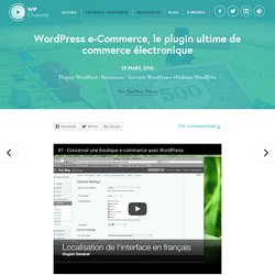 WordPress e-Commerce, le plugin ultime de commerce électronique