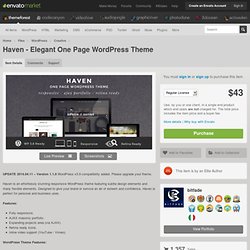 Haven - Elegant One Page WordPress Theme
