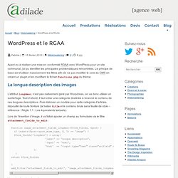 Wordpress et le RGAA - Adilade Blog