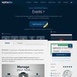 WordPress Events + Plugin