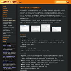 WordPress Excerpt Editor » LaptopTips