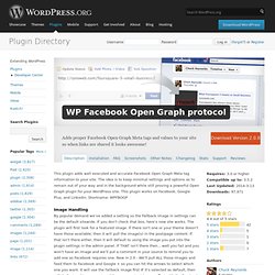 WP Facebook Open Graph protocol
