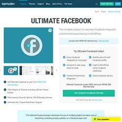 WordPress Facebook Plugin - Ultimate Facebook by WPMU DEV