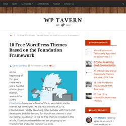 10 Free WordPress Themes Based on the Foundation Framework