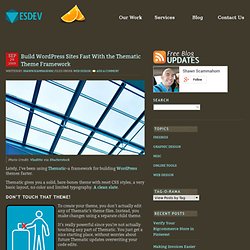 Build WordPress Sites Fast With the Thematic Theme Framework