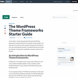 The Top 10 WordPress Theme Frameworks