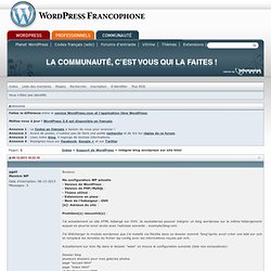 intégrer blog wordpress sur site html