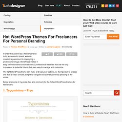 Hot WordPress Themes For Freelancers For Personal Branding