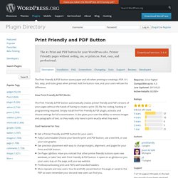 Print Friendly and PDF Button