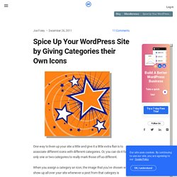 Spice Up Your WordPress Site by Giving Categories their Own Icons