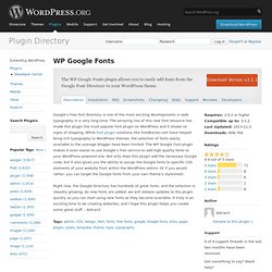 WP Google Fonts