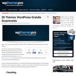 20 Thèmes Wordpress Gratuits Surprenants