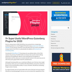 9+ Best WordPress Gutenberg Plugins for 2020