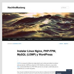 Instalar Linux Nginx, PHP-FPM, MySQL (LEMP) y WordPress