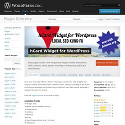 hCard Widget for WordPress