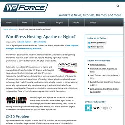 WordPress Hosting: Apache or Nginx?