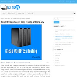 Cheap WordPress hosting company