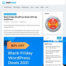 Black Friday WordPress Deals 2021 By HostPoco! - Black Friday Hosting Deals