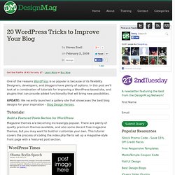 20 WordPress Tricks to Improve Your Blog - Web Design Blog – Des