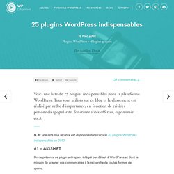 25 plugins WordPress indispensables