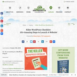 WordPress Checklist (Infographic): 101+ Easy Steps to Follow.