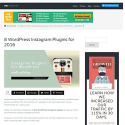 8 WordPress Instagram Plugins for 2016