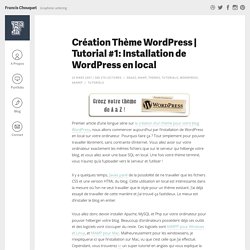 Tutorial #1: Installation de Wordpress en local