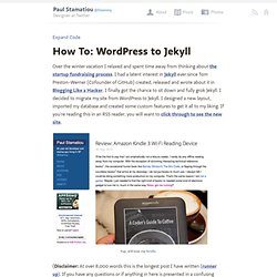 WordPress to Jekyll