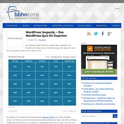 WordPress Jeopardy – Das WordPress Quiz für Experten