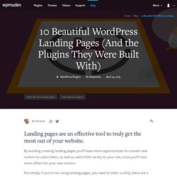 10 WordPress Landing Pages (And the Plugins They Were Built With)